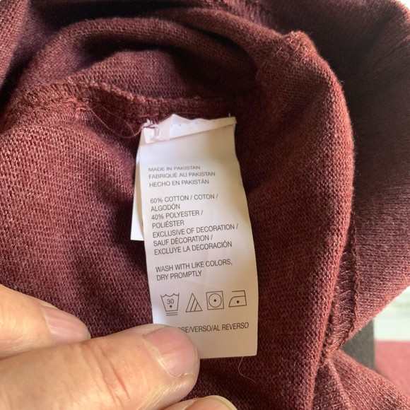 IZOD Big & Tall Men's Brushed Jersey L/S Henley Port Red Heather Sz 3XL NWT - Picture 7 of 8